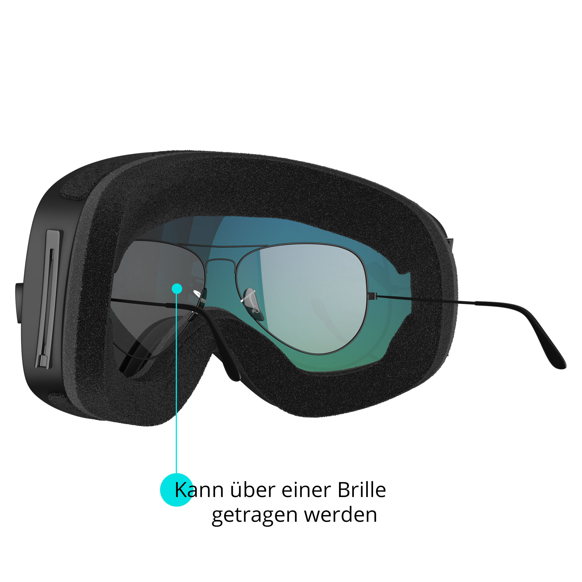XTRM-SUMMIT Ski- Snowboardbrille ohne Rahmen silber verspiegelt 