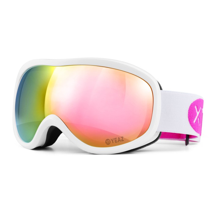 STEEZE ski and snowboard goggles pink/white