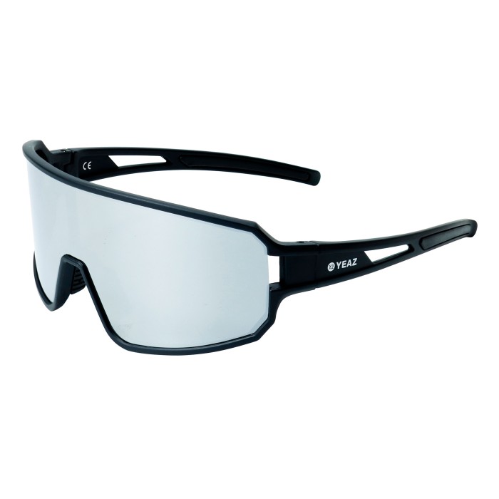 SUNWAVE Lunettes de soleil de sport Black/Silver Mirror