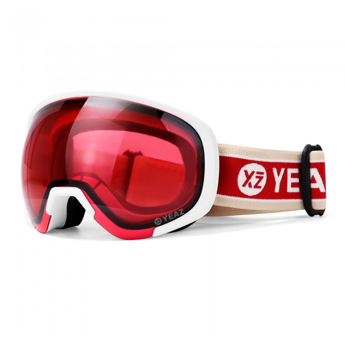 BLACK RUN Masque de ski/snowboard rouge/blanc mat