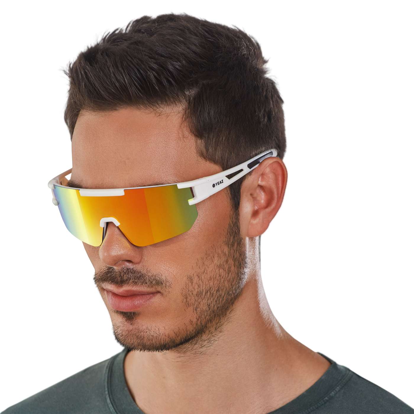 SUNSPARK Sport Sunglasses Cream White/Mango Red | Sport