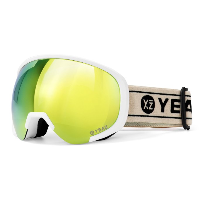 BLACK RUN Ski Snowboard goggles gold/matte white