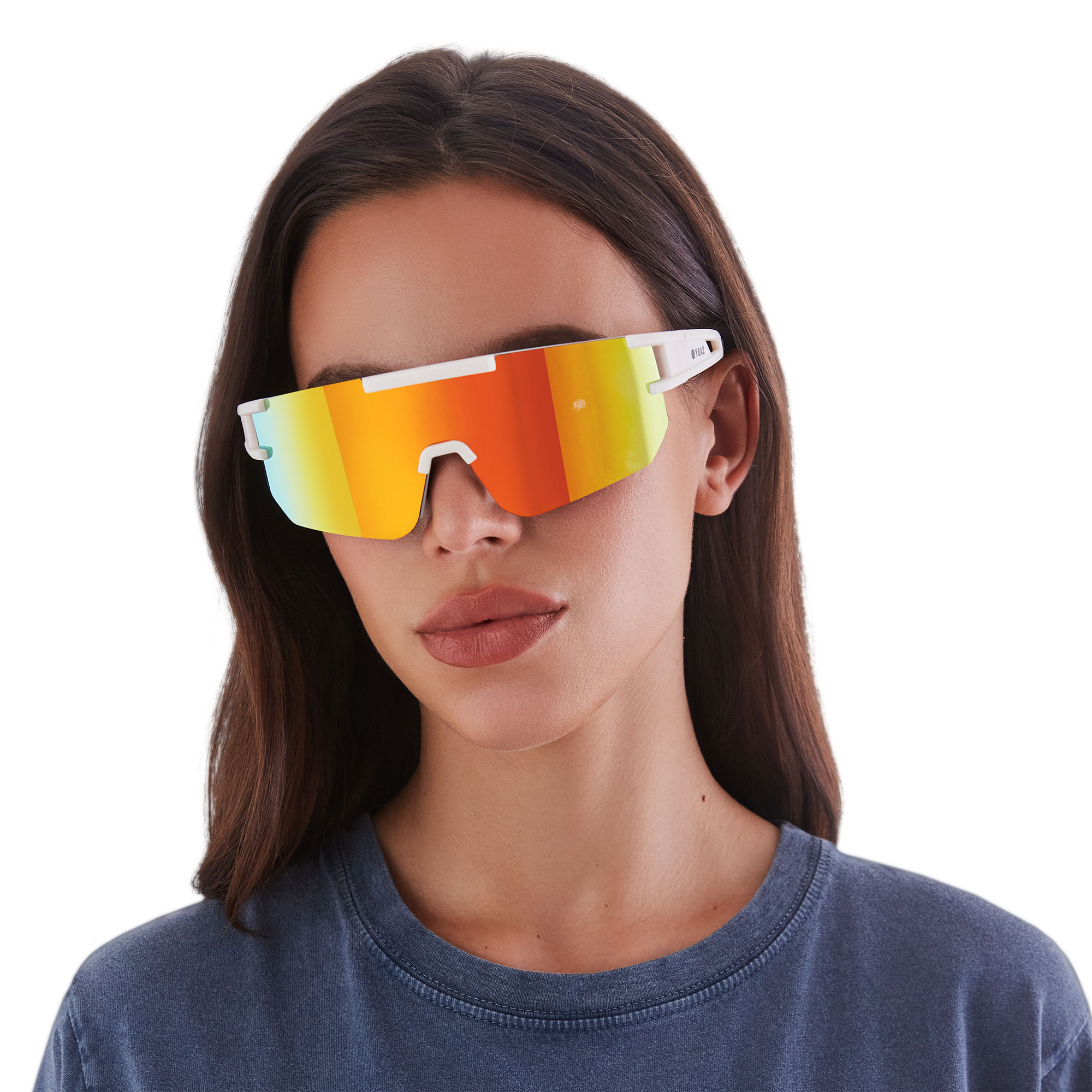 SUNSPARK Sport Sunglasses Cream White/Mango Red | Sport