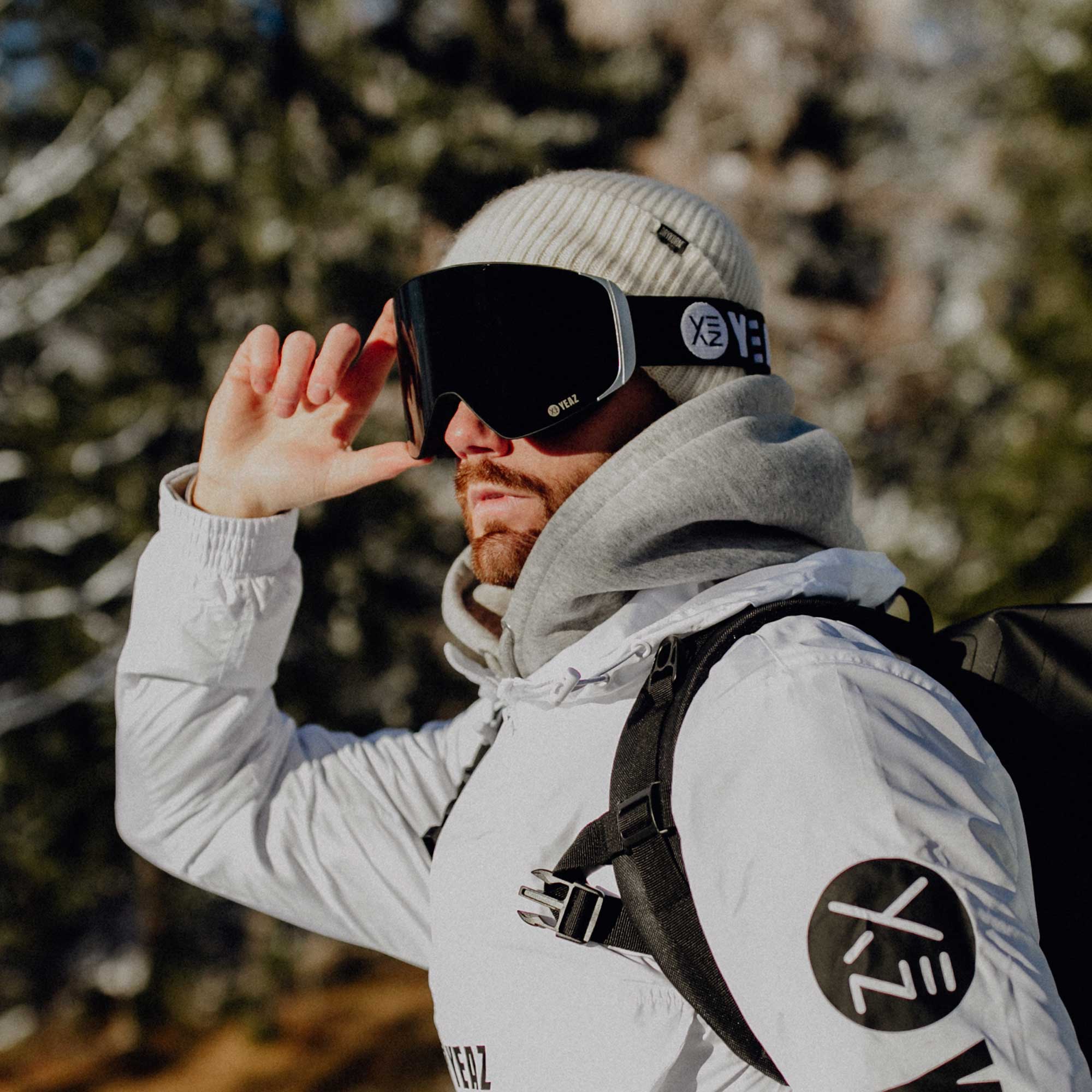 Ski | Magnet | APEX / goggles YEAZ | white black / logo Snowboard YEAZ goggles Ski- Snowboard