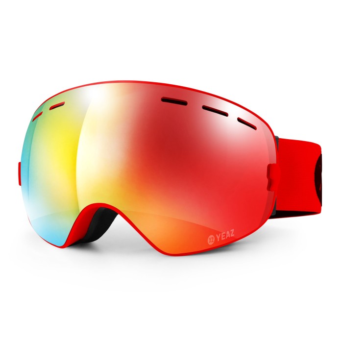 XTRM-SUMMIT Ski- Snowboardbrille mit Rahmen rot verspiegelt