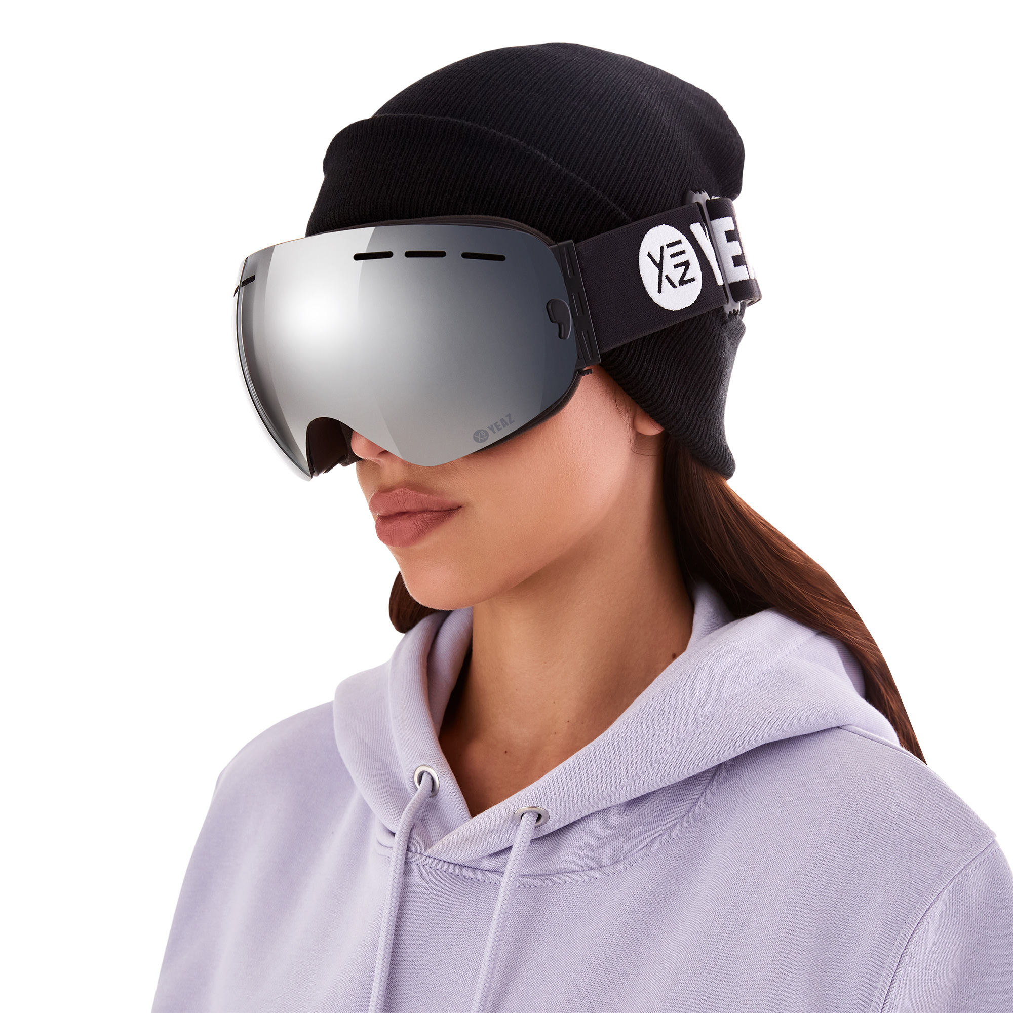 XTRM-SUMMIT Ski- Snowboardbrille ohne Rahmen silber verspiegelt 