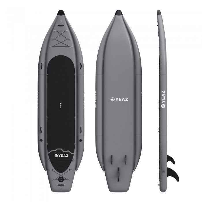 KAINUI Multifunctional SUP, grey, inflatable incl paddle, carry bag + pump