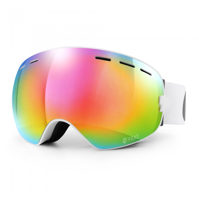 XTRM-SUMMIT Ski- Snowboardbrille mit Rahmen pink/weiss verspiegelt