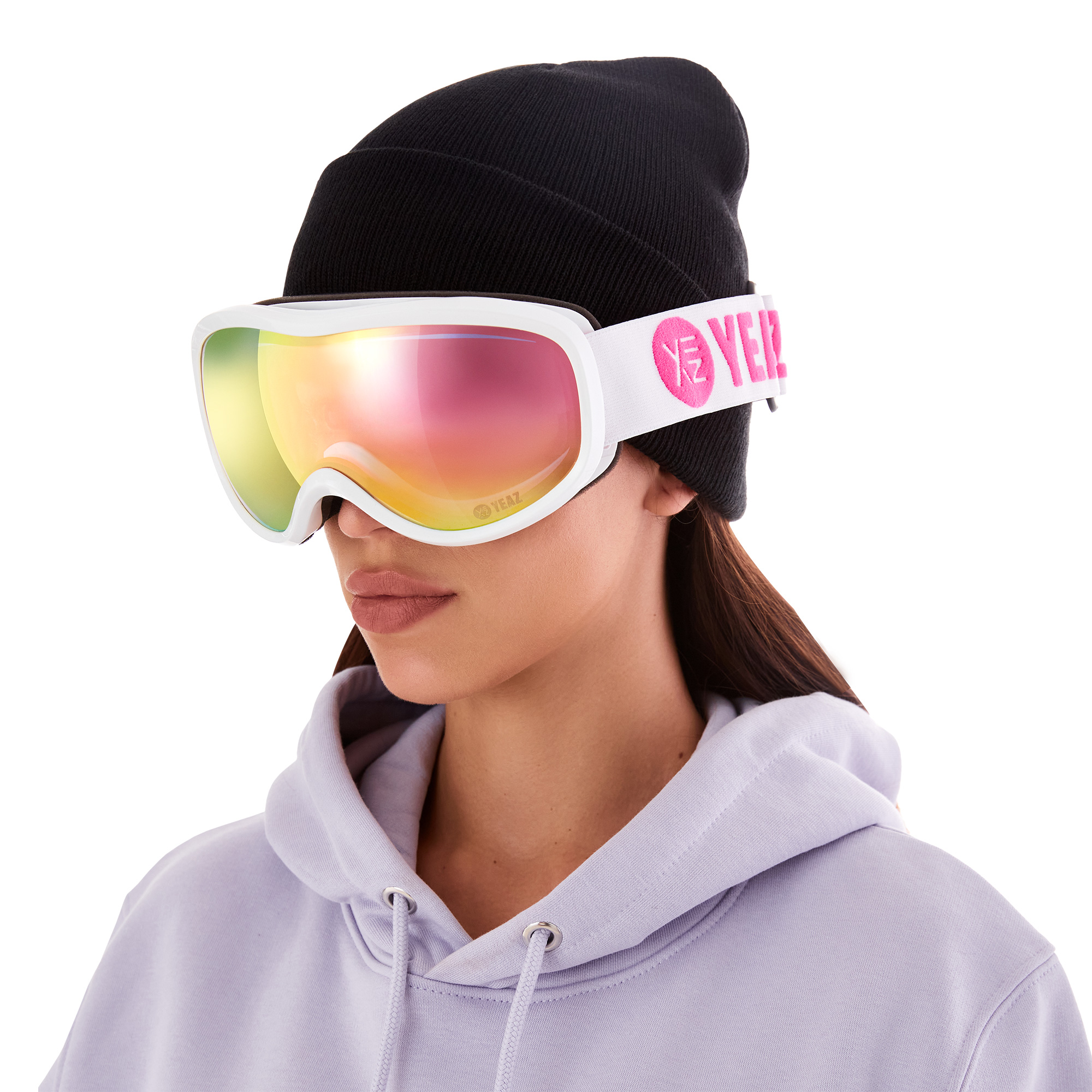 STEEZE ski and snowboard goggles pink/white | Ski- / Snowboard