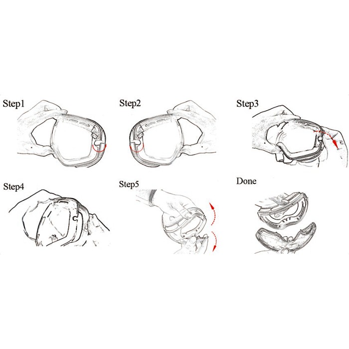 XTRM-SUMMIT Écran photochrome interchangeable pour masque avec monture