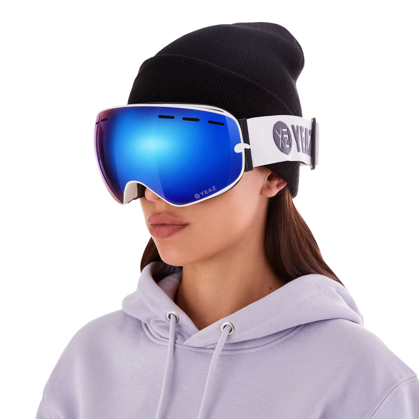 Masque De Ski OTG Pour Porteurs De Lunettes - Anti-buée, Protection UV 100% - Compatible Casque - Homme Et Femme